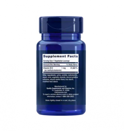 Methylcobalamin1mg Vitamin B12 60 Capsule - Life Extension [1]