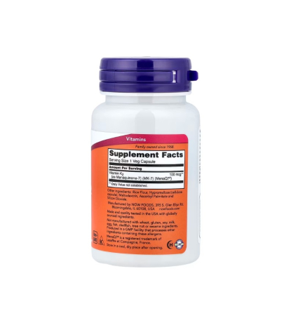 MK-7 Vitamin K-2 100mcg 60 capsule - NOW Foods [1]