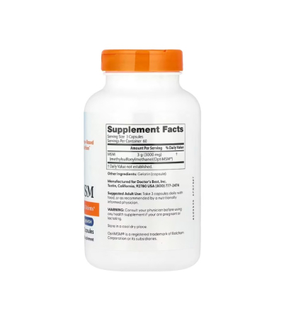 MSM with OptiMSM 1000mg 180 Capsule - Doctor's Best [1]