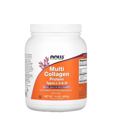 Oase & Articulatii - Multi Collagen Protein Types I, II & III 454 grame - NOW Foods