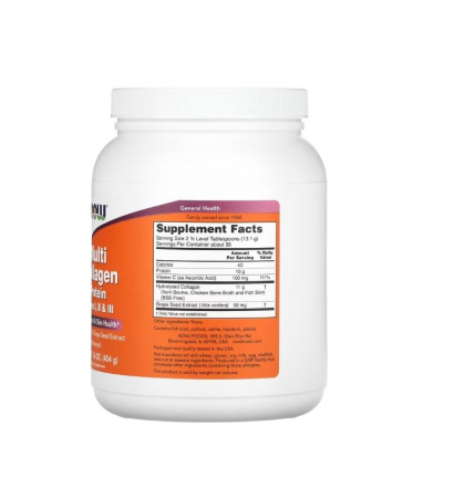 Multi Collagen Protein Types I, II & III 454 grame - NOW Foods [1]