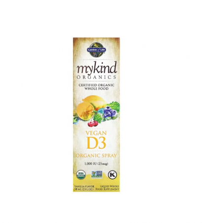 Vitamine & Minerale - Mykind Vegan D3 spray 1000IU (Vanilla) 58 ml - Garden of Life
