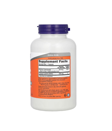 NAC N-Acetyl L-Cysteine 600 mg 250 capsule - NOW Foods [1]