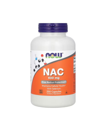 Controlul Greutatii & Sport - NAC N-Acetyl L-Cysteine 600 mg 250 capsule - NOW Foods