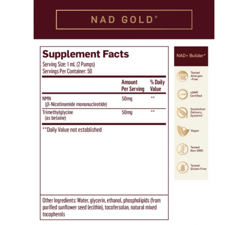 NAD+ Gold Quicksilver Scientific [1]