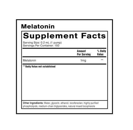 Nanoemulsion Melatonin 1mg 30 ml. - Quicksilver Scientific [1]
