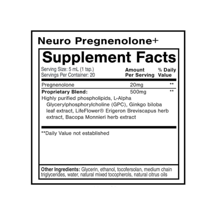 Nanoformulated Neuro Pregnenolone+ 100 ml. - Quicksilver Scientific [1]