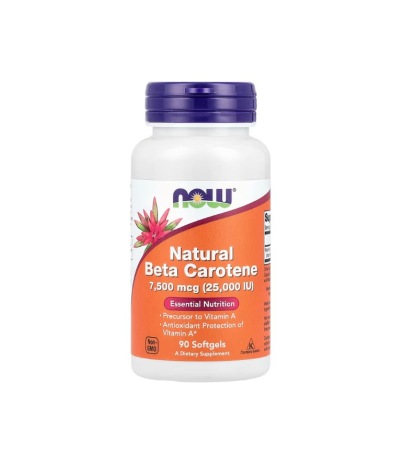 Producatori - Natural Beta Carotene 7500mcg (25000 IU) 90 capsule moi - NOW Foods