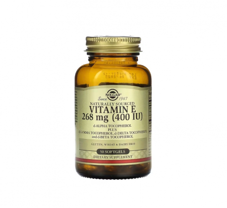 Vitamina E - Natural Source Vitamin E 268 mg (400 IU) 50 capsule moi vegetale - Solgar