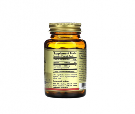 Naturally Sourced Vitamin K2 MK-7 from Natto Extract 100 mcg 50 capsule vegetale - Solgar [1]