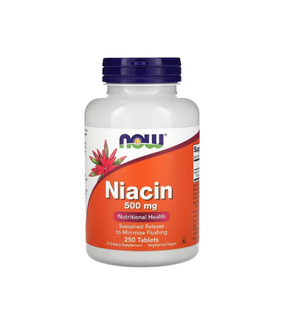Vitamine & Minerale - Niacin 500mg 250 tablete - NOW Foods