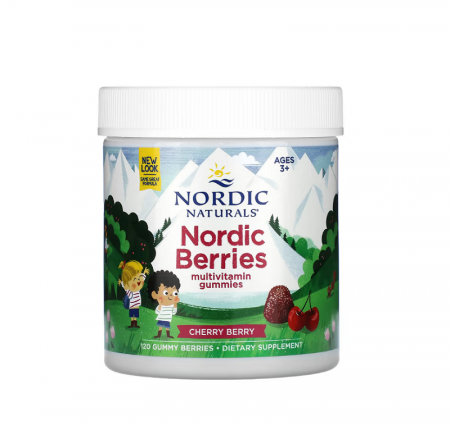 Nordic Naturals - Nordic Berries Multivitamin Gummies varsta 3+ Cherry Berry 120 Gummy Berries - Nordic Naturals