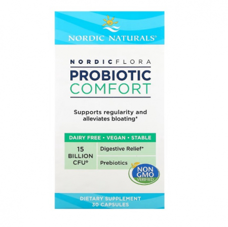 Pentru Digestie - Nordic Flora Probiotic Comfort 15 Billion CFU 30 Capsule - Nordic Naturals