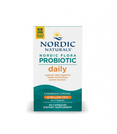 Pentru Digestie - Nordic Flora Probiotic Daily 12 Billion CFU 60 Capsule - Nordic Naturals
