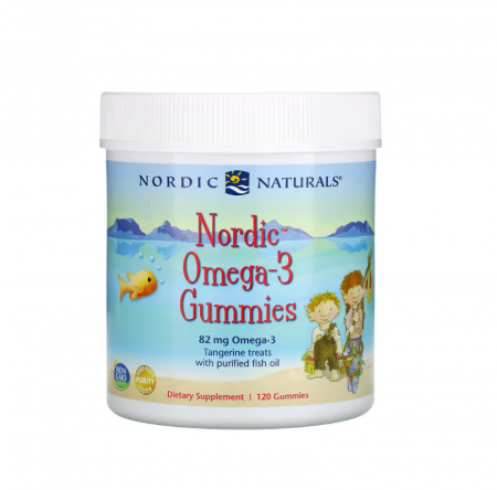 Suplimente Pentru: - Nordic Omega-3 Gummies Tangerine 82 mg 120 Gummies - Nordic Naturals