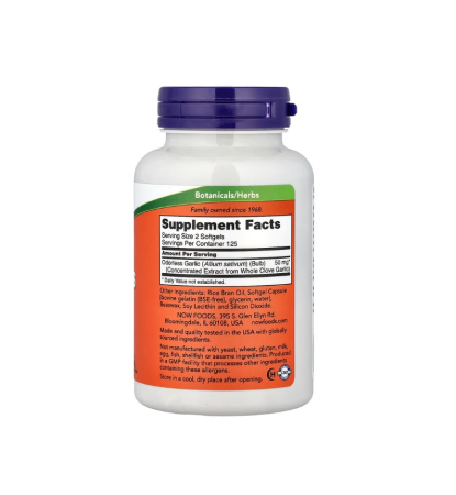 Odorless Garlic Concentrated Extract 250 capsule moi - NOW Foods [1]