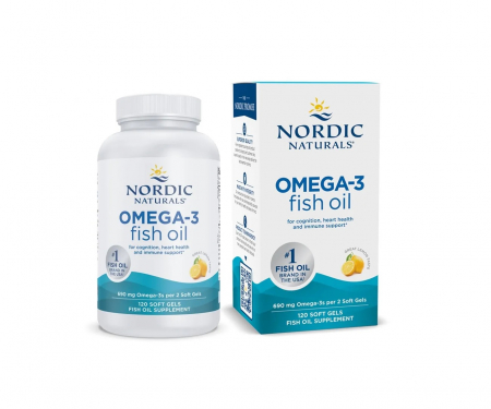 Inima - Omega-3 Fish Oil, 690mg Lemon 120 capsule moi - Nordic Naturals