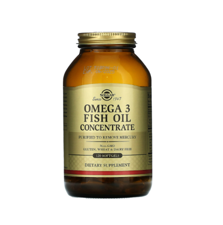 Creier & Memorie - Omega 3 Fish Oil Concentrate 120 Softgels - Solgar