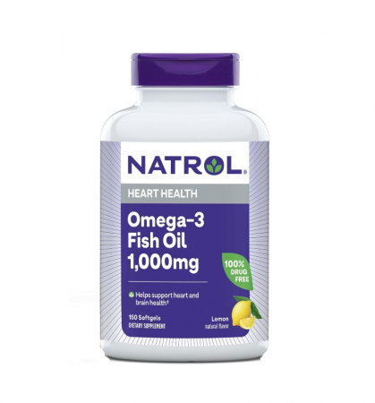 Natrol - Omega-3 Fish Oil Lemon 1000mg 90 capsule - Natrol
