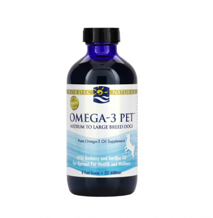 Pentru Animale - Omega-3 Pet pentru caini talie medie si mare 237 ml - Nordic Naturals