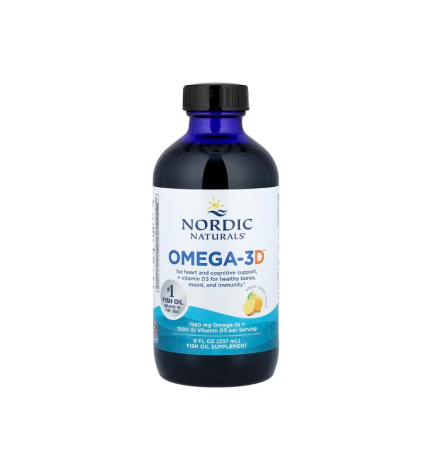 Nordic Naturals - Omega-3D 1560mg Lemon 237 ml.