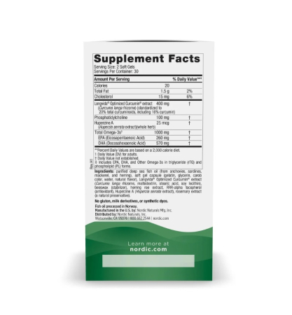 Omega Memory with Curcumin 60 Soft Gels - Nordic Naturals [1]