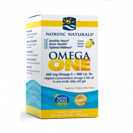Inima - Omega ONE 560mg + 500IU D3 30 Soft Gels - Nordic Naturals