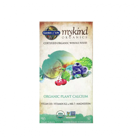 Oase & Articulatii - Organic Plant Calcium MyKind Organics 90 Tablete - Garden of Life