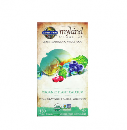 Oase & Articulatii - Organic Plant Calcium MyKind Organics 180 Tablete - Garden of Life
