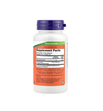 Panax Ginseng Extract 100 capsule - NOW Foods [1]