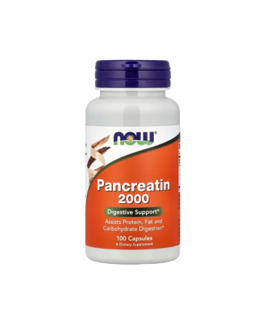 Pentru Digestie - Pancreatin 2000 100 capsule - NOW Foods