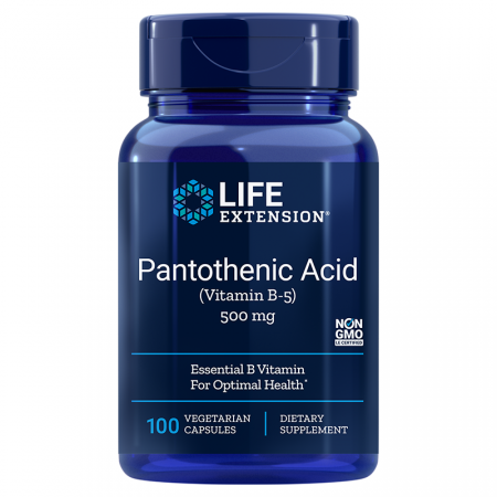 Vitamina B - Pantothenic Acid Vitamin B5 500mg Life Extension