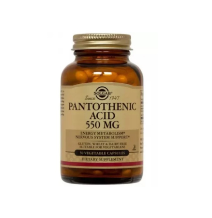 Energie - Pantothenic Acid 550mg 50 capsule - Solgar