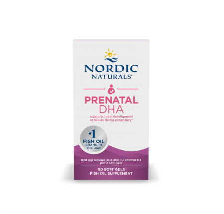 Nordic Naturals - Prenatal DHA 830mg Omega-3 + 400 IU vitamin D3 unflavored 180 capsule moi - Nordic Naturals