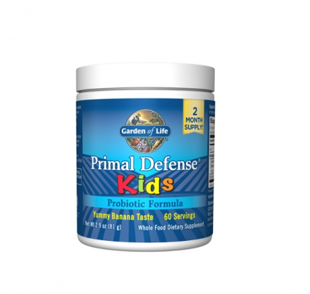 Multivitamine - Primal Defense Kids Probiotic Formula Natural Banana 81g - Garden of Life