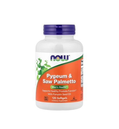 Rinichi &Vezica Urinara - Pygeum & Saw Palmetto 120 capsule moi - NOW Foods