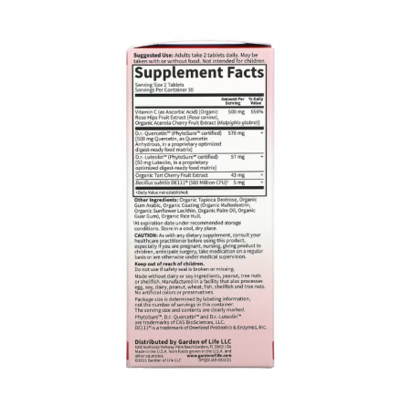 Quercetin Drop Acid Uric 500mg 60 tablete - Garden of Life [1]