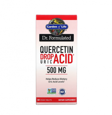Pentru Digestie - Quercetin Drop Acid Uric 500mg 60 tablete - Garden of Life