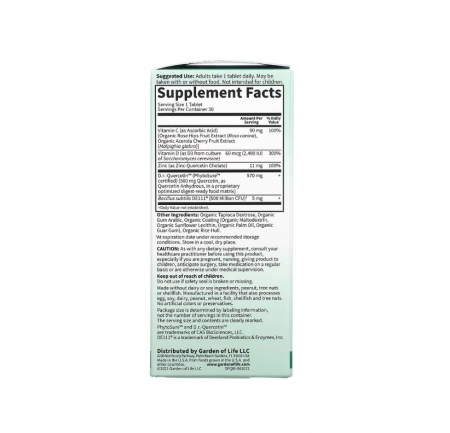 Quercetin Immune Dr. Formulated 500mg 30Tablete - Garden of Life [1]