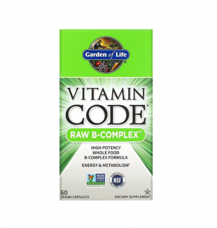Pentru Digestie - Raw B-Complex Vitamin Code 60 Capsule - Garden Of Life