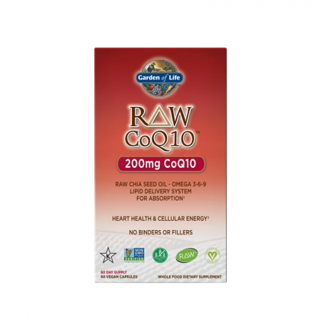 RAW CoQ10 200mg 60 Capsule - Garden of Life