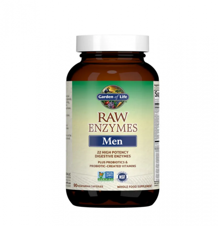 Probiotice & Prebiotice - RAW Enzymes Men 90 Capsule - Garden of Life