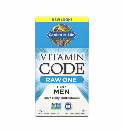 Pentru Digestie - RAW One Once Daily Multivitamin For Men, Vitamin Code 75 Capsule - Garden of Life