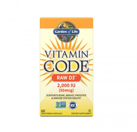 Oase & Articulatii - RAW Vitamin D3 Vitamin Code 50mcg (2,000 IU) 60 Capsule - Garden of Life