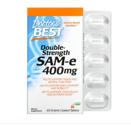 Oase & Articulatii - SAM-e Double-Strength 400mg 60 Tablete - Doctor's Best