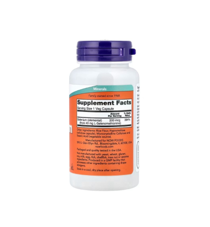 Selenium 200mcg 90 capsules - NOW Foods [1]