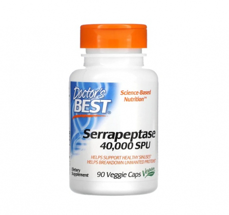 Doctor's Best - Serrapeptase 40.000 SPU 90 Capsule - Doctor's Best