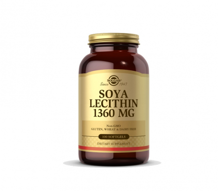 Solgar - Soya Lecithin 1360mg 100 capsule moi - Solgar