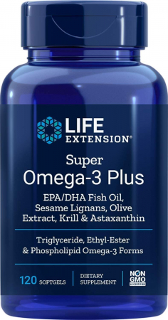 Omega & Ulei De Peste - Super Omega-3 Plus;EPA 750 mg, DHA 510 mg Life Extension