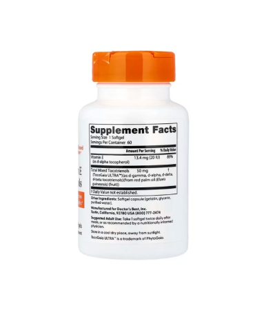 Tocotrienols with TocoGaia ULTRA 50mg 60 Capsule - Doctor's Best [1]
